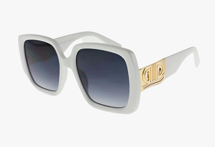 white Wholesale Oversized Rounded Square Fashion Sunglasses