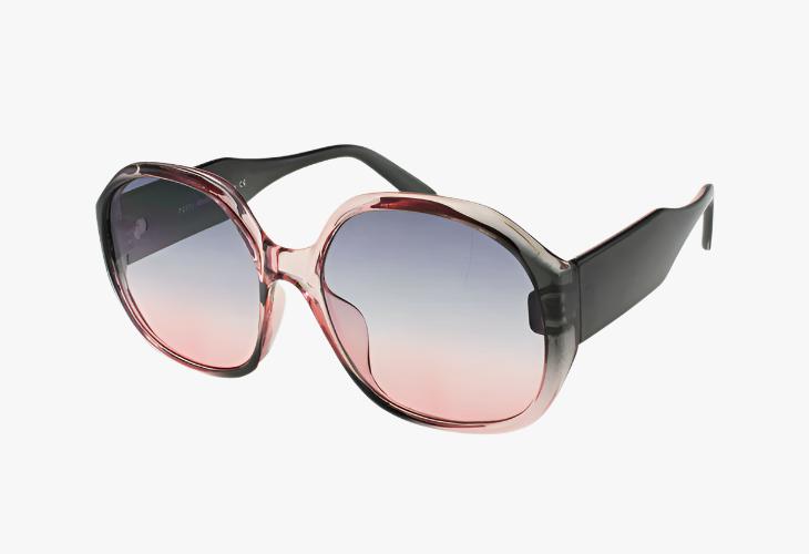 pink Classic Fashion Oval Ombre Style Sunglasses