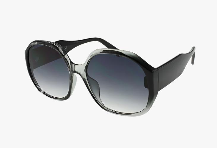 black Classic Fashion Oval Ombre Style Sunglasses