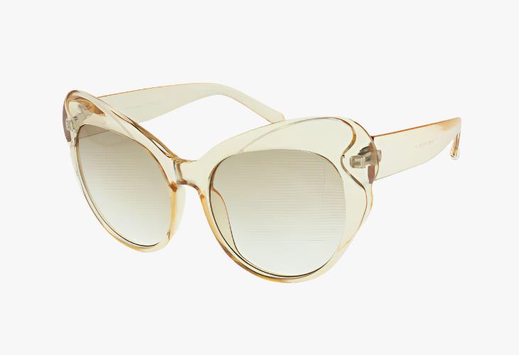 beige Fashion Rounded Butterfly Shape Wholesale Sunglasses