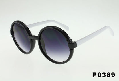 black white Wholesale Fashion Medium Round Sunglasses