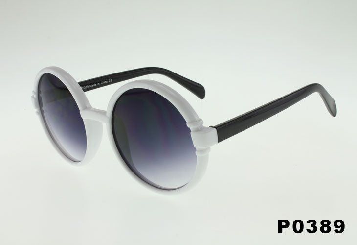 white black Wholesale Fashion Medium Round Sunglasses