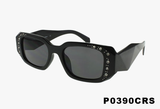 black Wholesale Fashion Geometric Rhinestone Sunglasses