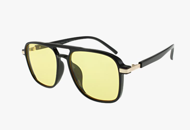 yellow Wholesale Square Aviator Style Pilot Sunglasses