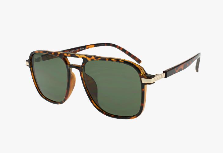 green Wholesale Square Aviator Style Pilot Sunglasses