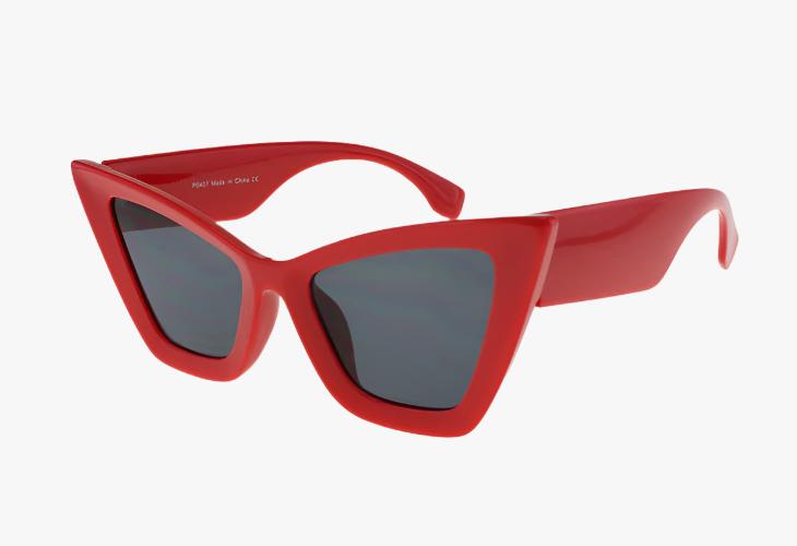 red Wholesale Oversized Pointed Cat Eye Sunglasses