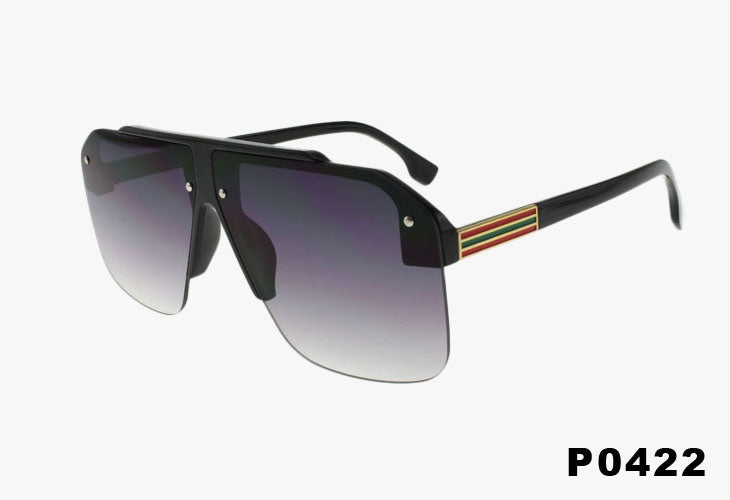 black Wholesale Fashion Sport Enamel Pilot Sunglasses