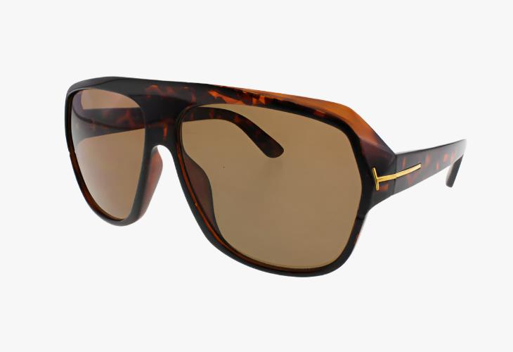 tortoise shell Wholesale Large Rounded Pilot Sunglasses