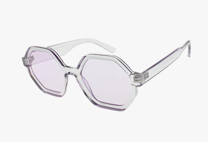 purple Wholesale Hexagon Shaped Fashion Sunglasses