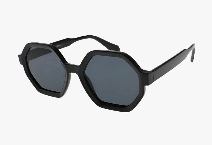 black Wholesale Hexagon Shaped Fashion Sunglasses