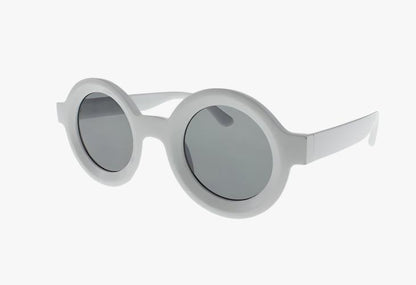 white Medium Fashion Thick Round Wholesale Sunglasses