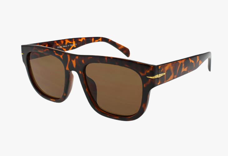 tortoise Wholesale Fashion Square Framed Sunglasses