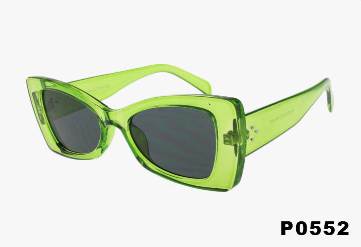 green Wholesale Fashion Butterfly Shaped Color Sunglasses