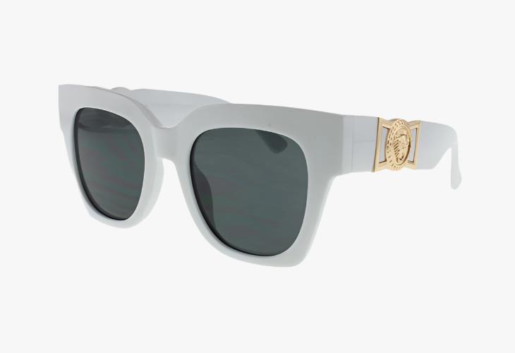 white Wholesale Fashion Square Sunglasses With Metal Accent