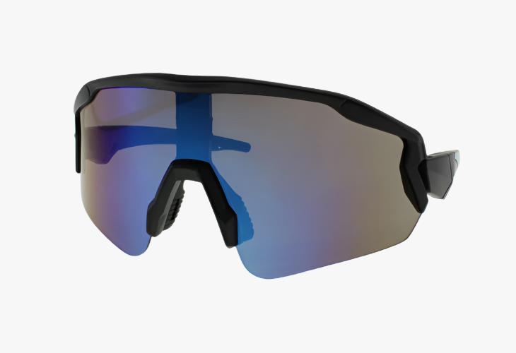 black frame Wholesale Shield One Piece Lens Sport Sunglasses