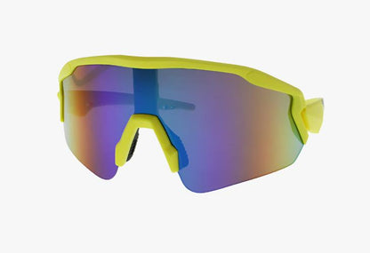 yellow frame color mirror Wholesale Shield One Piece Lens Sport Sunglasses