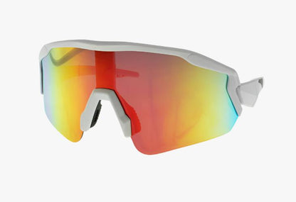 white frame color mirror Wholesale Shield One Piece Lens Sport Sunglasses