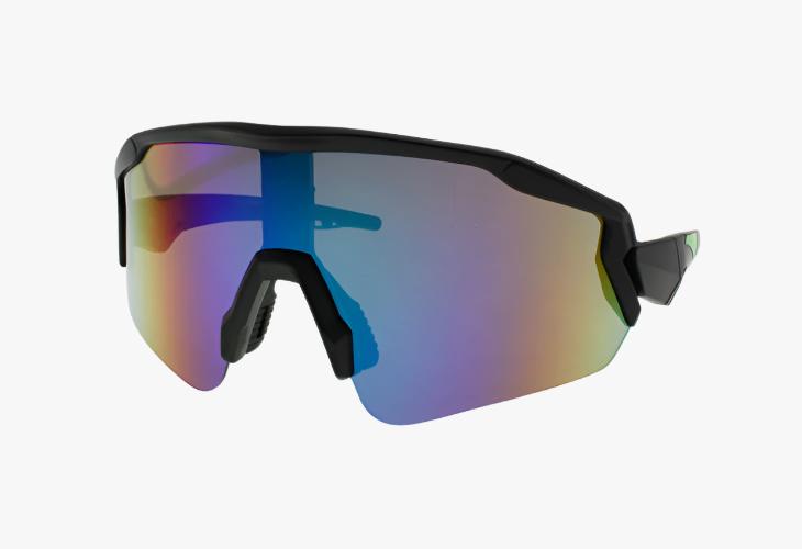 black frame color mirror Wholesale Shield One Piece Lens Sport Sunglasses