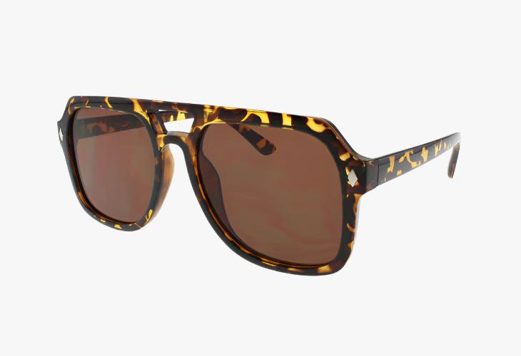 tortoise shell frame Fashion Wholesale Square Pilot Style Sunglasses