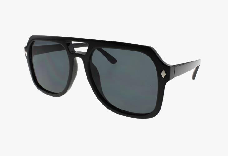 black Fashion Wholesale Square Pilot Style Sunglasses