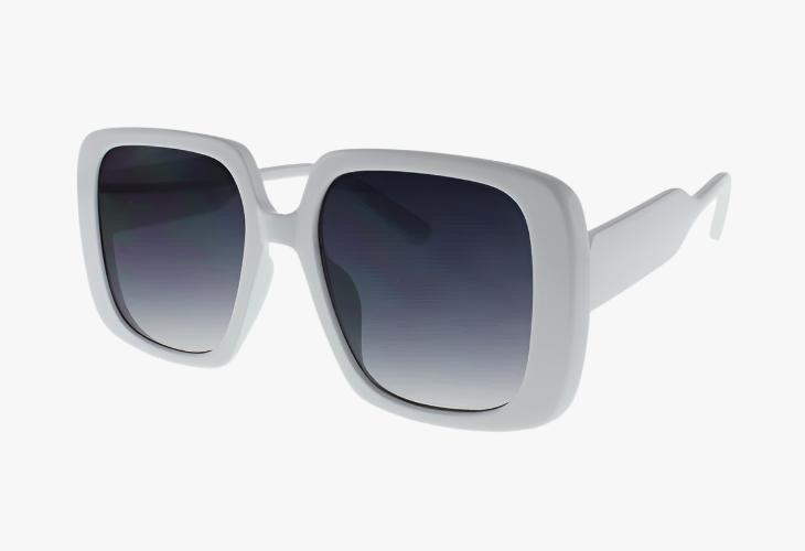 white Wholesale Large Rounded Square Sunglasses