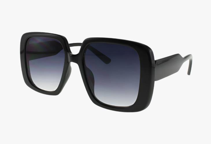 black Wholesale Large Rounded Square Sunglasses