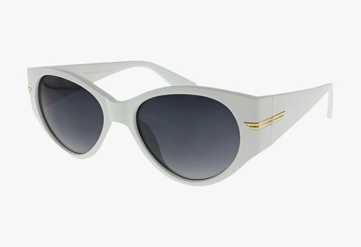 white Wholesale Fashion Rounded Square Tapered Sunglasses