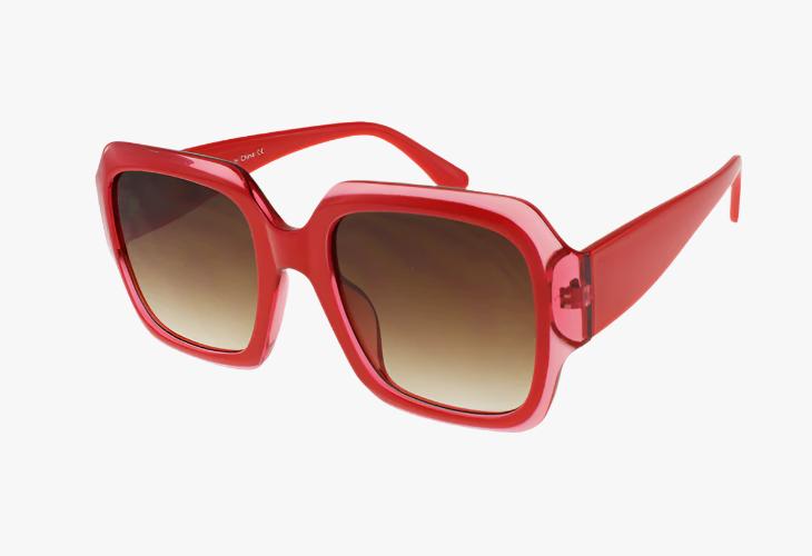 red Wholesale Square Fashion Two Tone Sunglasses