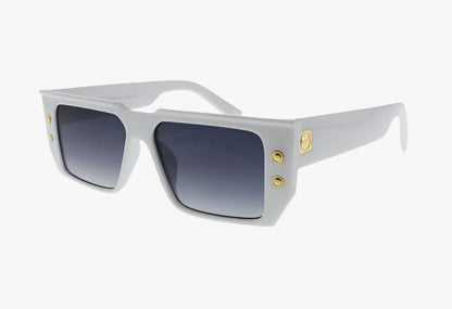 white Wholesale Fashion Square Rivet Sunglasses