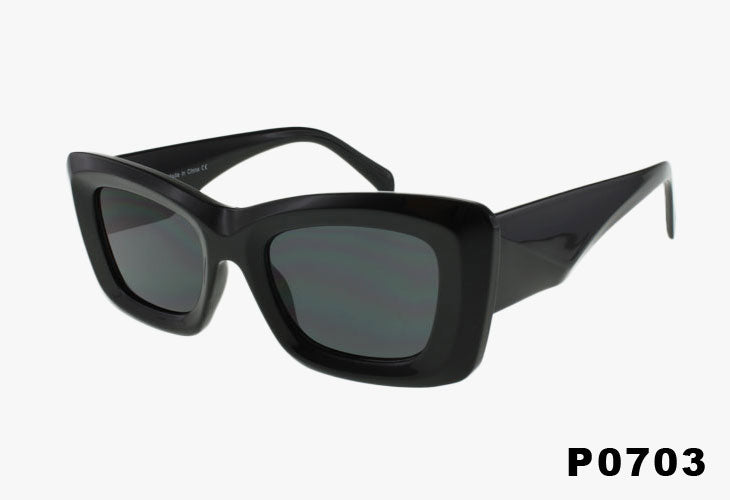 black Wholesale Fashion Square Style Sunglasses