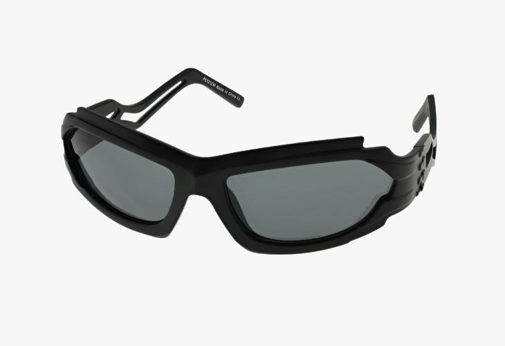 black Wholesale Fashion Futuristic Split Temple Sunglasses