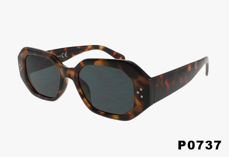 tortoise Wholesale Square Geometric Fashion Sunglasses