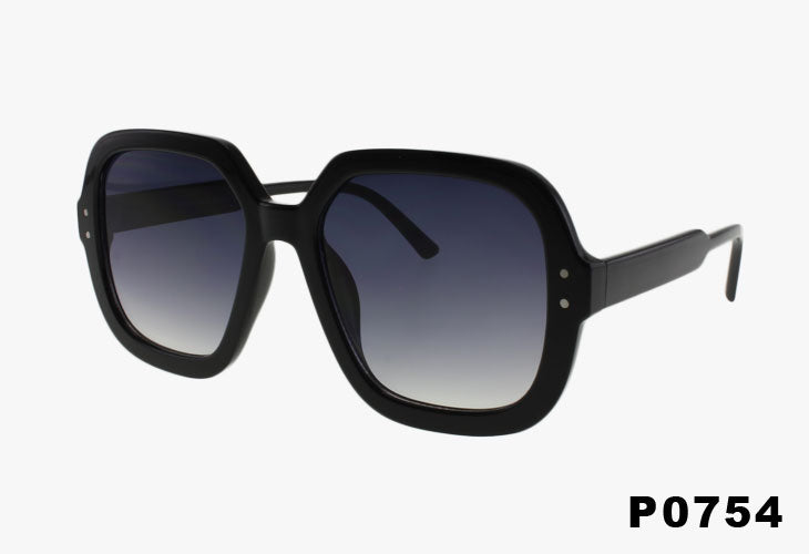 black gradient Wholesale Oversized Square Butterfly Style Sunglasses