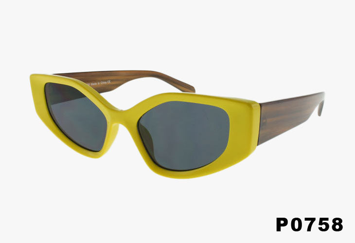 yellow Wholesale Square Fashion Cat Eye Sunglasses