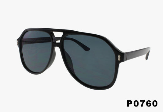 solid black Wholesale Square Aviator Pilot Sunglasses