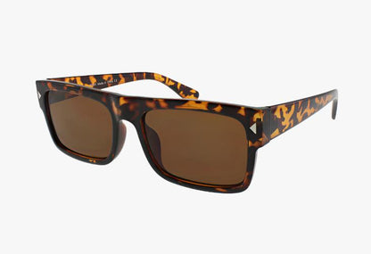 brown Wholesale Square Flat Top Fashion Sunglasses