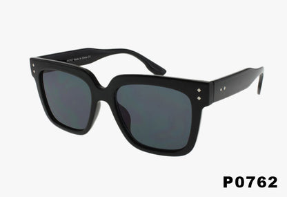 solid black Fashion Wholesale Square Sunglasses