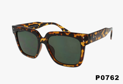 tortoise green Fashion Wholesale Square Sunglasses