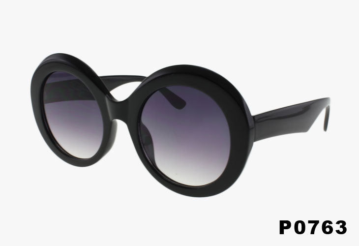 gradient black Wholesale Oversized Fashion Round Sunglasses