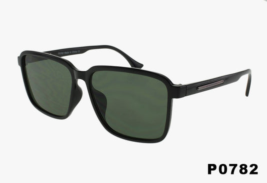 green Wholesale Classic Slim Square Frame Sunglasses