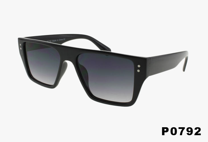 black gradient Wholesale Classic Square Flat Top Sunglasses