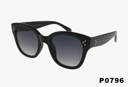 black Wholesale Classic Rounded Square Fashion Sunglasses