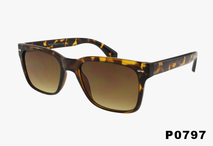 tortoise shell Wholesale Classic Square Framed Sunglasses