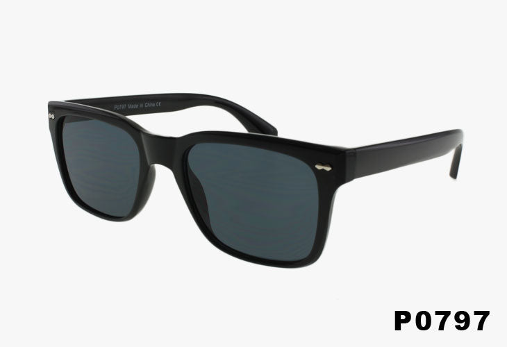 black Wholesale Classic Square Framed Sunglasses