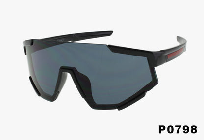 black Wholesale Fashion Shield Sport Sunglasses