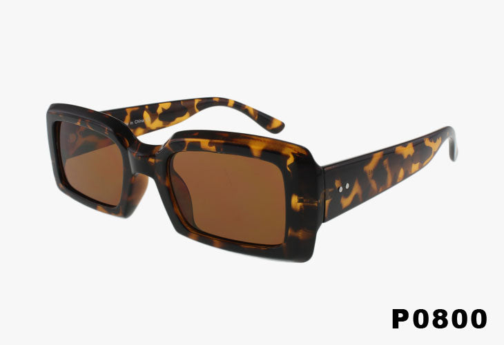 tortoise Wholesale Fashion Square Angular Sunglasses