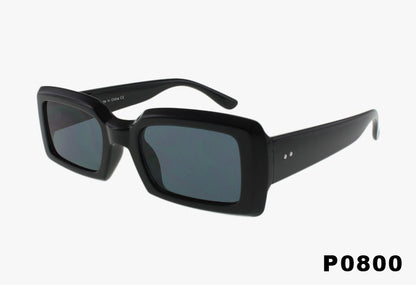 black Wholesale Fashion Square Angular Sunglasses