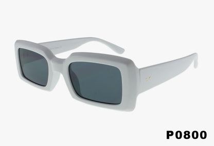 white Wholesale Fashion Square Angular Sunglasses