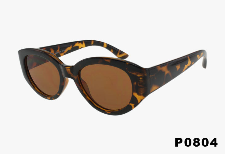 tortoise Wholesale Medium Rounded Fashion Sunglasses