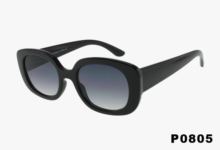 black Wholesale Fashion Rounded Square Shape Sunglasses